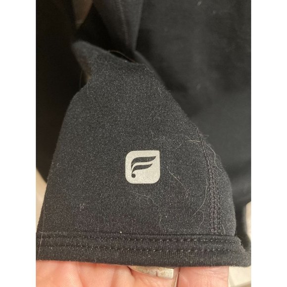 Fabletics Size M Black Zip Up Mock Neck Performance Compression Running Jacket - Picture 4 of 4